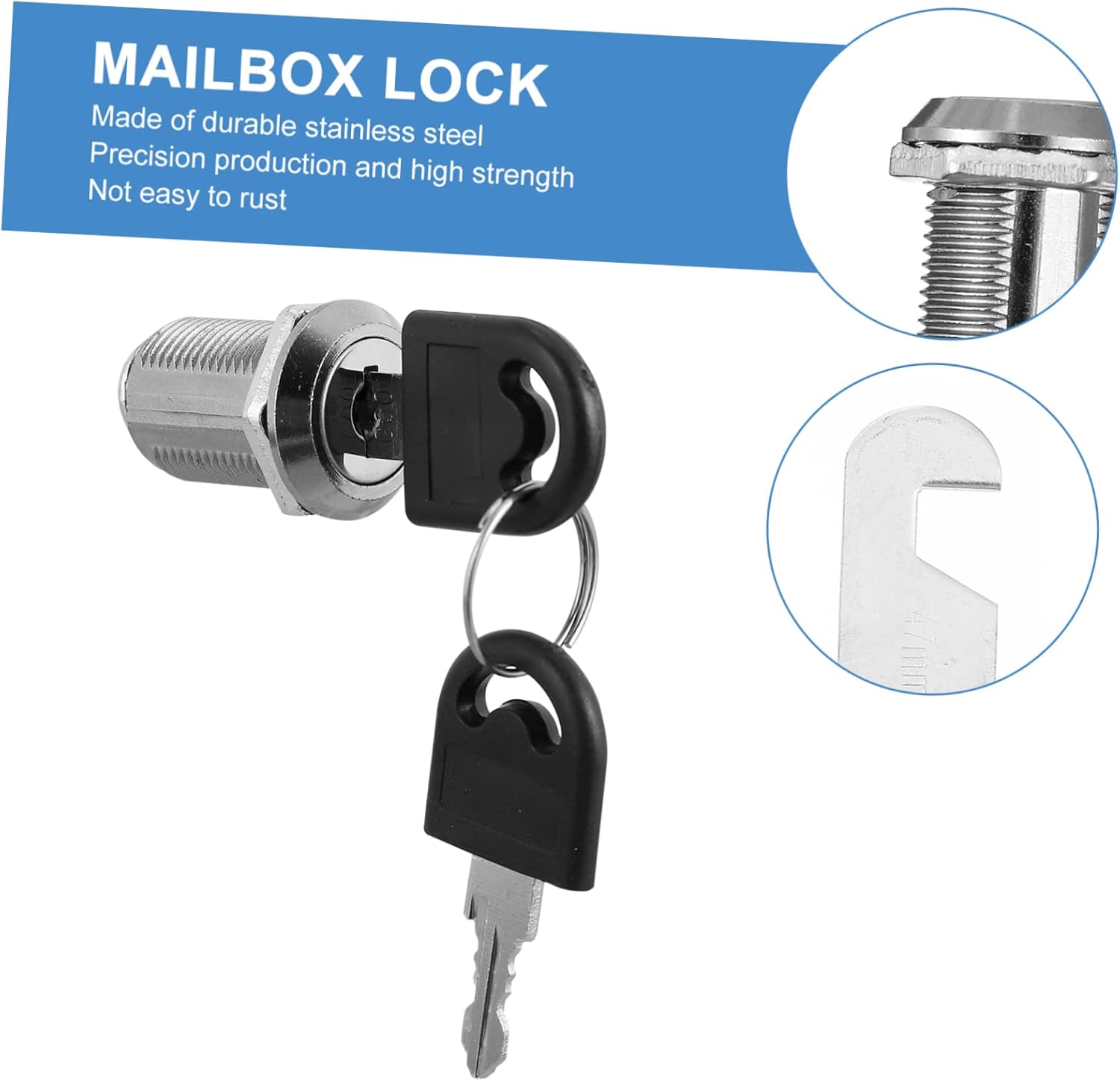 5pcs Key Lockbox for Independent Management Cabinet Mailbox Lock Drawer Lock High Privacy Material