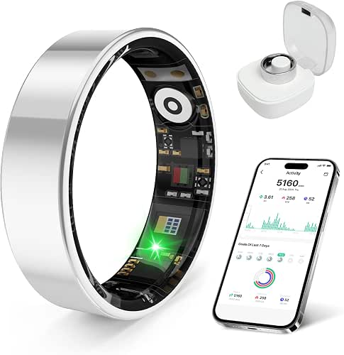 Smart Health Ring, Featuring Stress and Sleep Monitoring Functions, Compatible