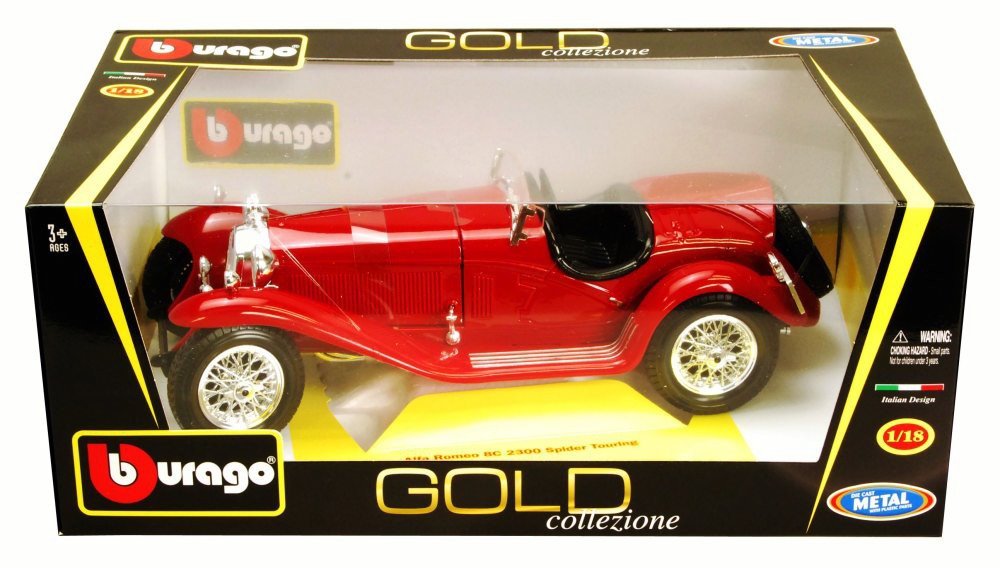 1931 Alfa Romeo 8C 2300 Spider Convertible, Red - Bburago 12063