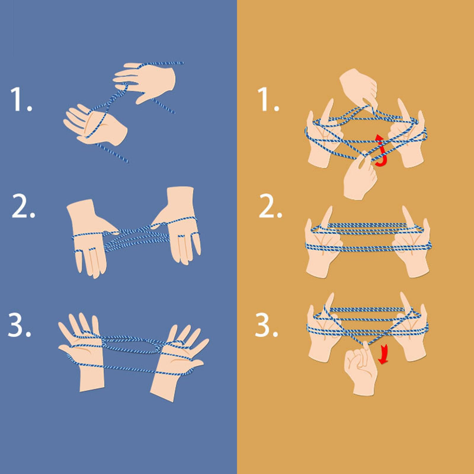 Cats Cradle String Cuerda Trenzada Cuerda Educativa Juguete con Manos Cuerda Beige Juegos Cooperativos Cats Cradle String Cuerda Trenzada Cuerda Educativa Juguete con Manos Cuerda Beige Juegos Cooperativos