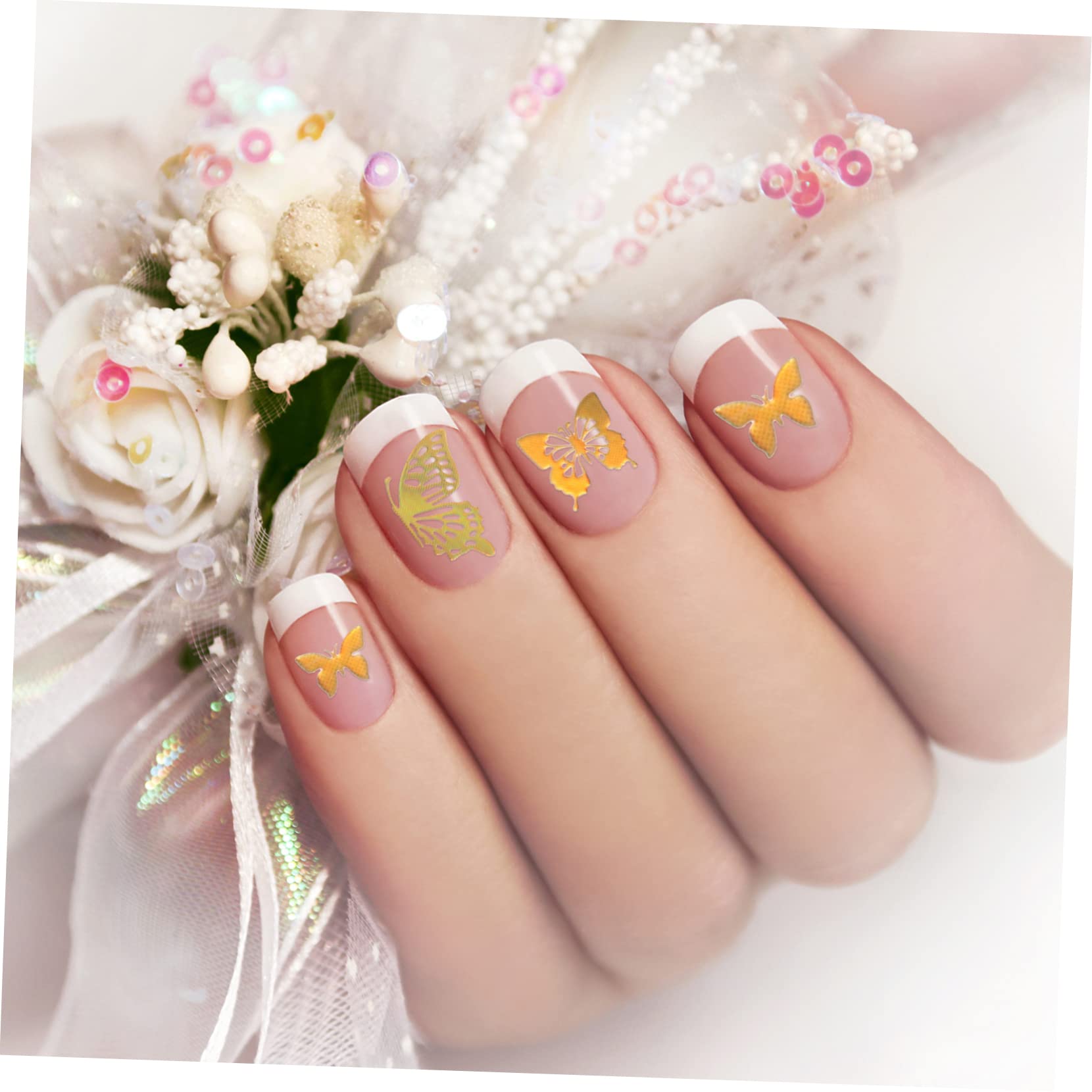 3 Set Adesivi Per Unghie Decorazioni Nail Art Adesivi Manicure Per Unghie Chic E Uniche 8 Fogli*3