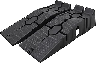 HQHAOTWU Car Maintenance Ramp Vehicle Ramp Pair Car Service Ramp Lift Vehicle Maintenance Reduces Slippage Heavy Duty Tire Ramps Bearing 2 * 1.5 Tons