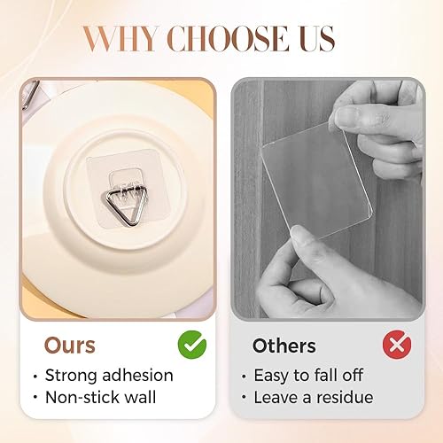 Miniatura 4 de Ganchos adhesivos invisibles para placas de pared, ganchos verticales para colgar cuadros para placas decorativas, marcos de fotos, pinturas y arte