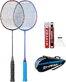 Amazon | ZHANYU 2本軽量グラファイトシャフトバドミントンラケット