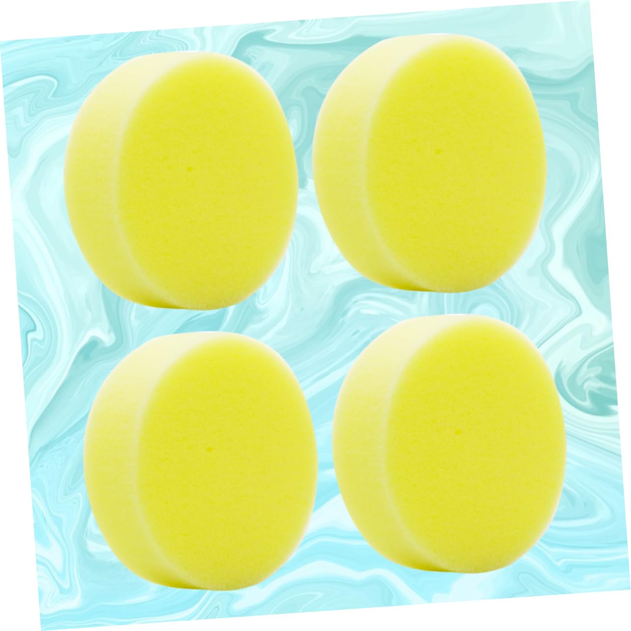 ABOOFAN 4pcs Éponge à Polir Jaune en Mousse pour Nettoyage Voiture et Chaussures, Fonction Cirage et Dépoussiérage, Accessoires Pratiques pour Entretien