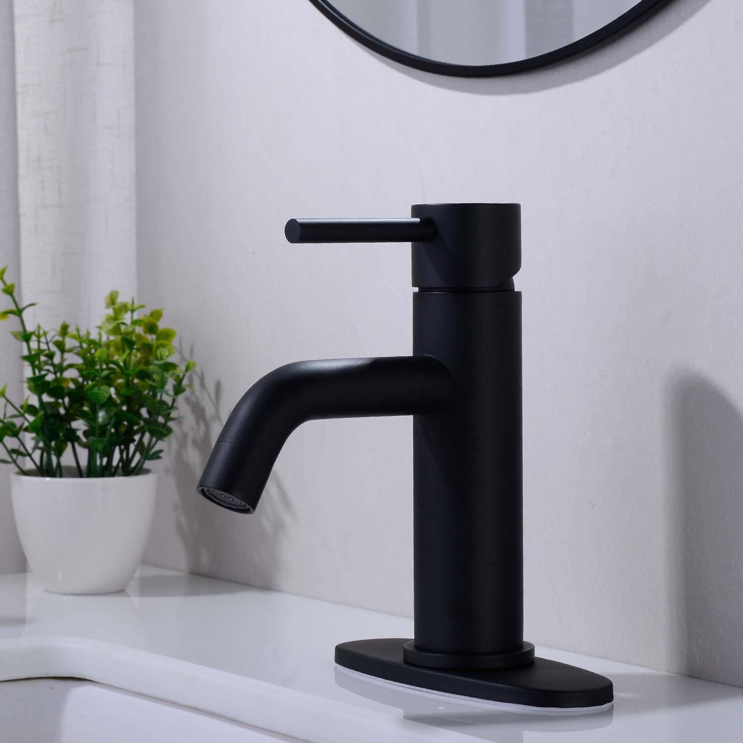 Black Friday - 70% OFF TRUSTMI Brass Bathroom Faucet with Pop Up Drain Assembly and 6-Inch 3 Hole Cover Deck Plate Single Lever Single Hole, Matte Black Weekly Top Sale TRUSTMI Brass Bathroom Faucet with Pop Up Drain Assembly and 6-Inch 3 Hole Cover Deck Plate Single Lever Single Hole, Matte Black