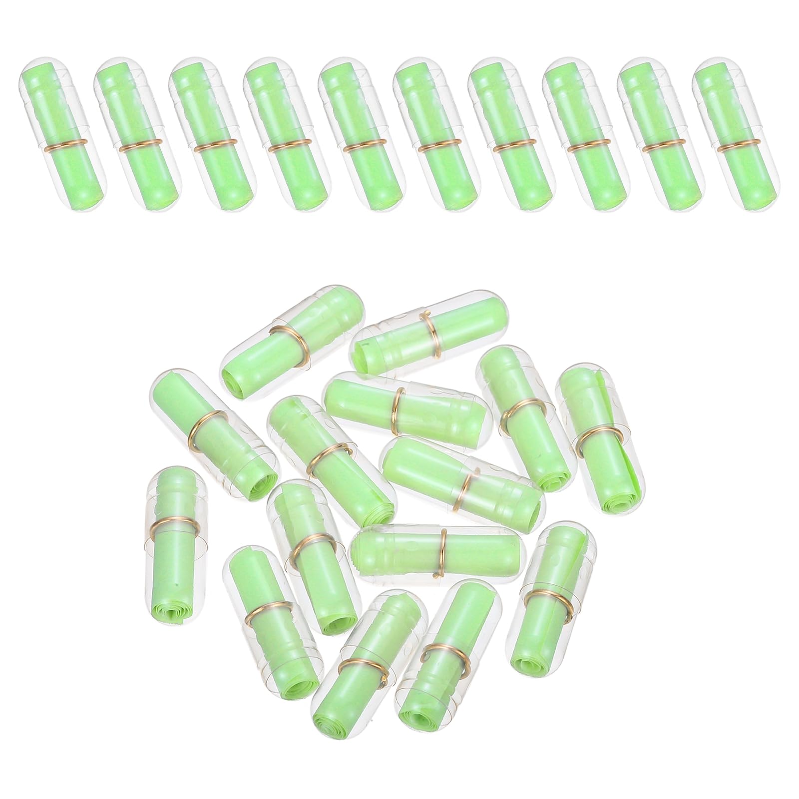 sourcing map 100 Pcs Mini Message Paper Scrolls, Cute Valentine Message Letter Wishing Paper Love Notes for Anniversary Christmas Birthday Friendship Gifts, Light Green