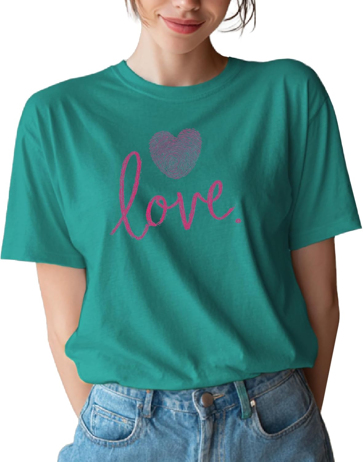 Valentine's Day Womens T Shirt 100% Cotton Short Sleeve Crew Neck Drop Shoulder Soft Breathable Casual Graphic Tees
