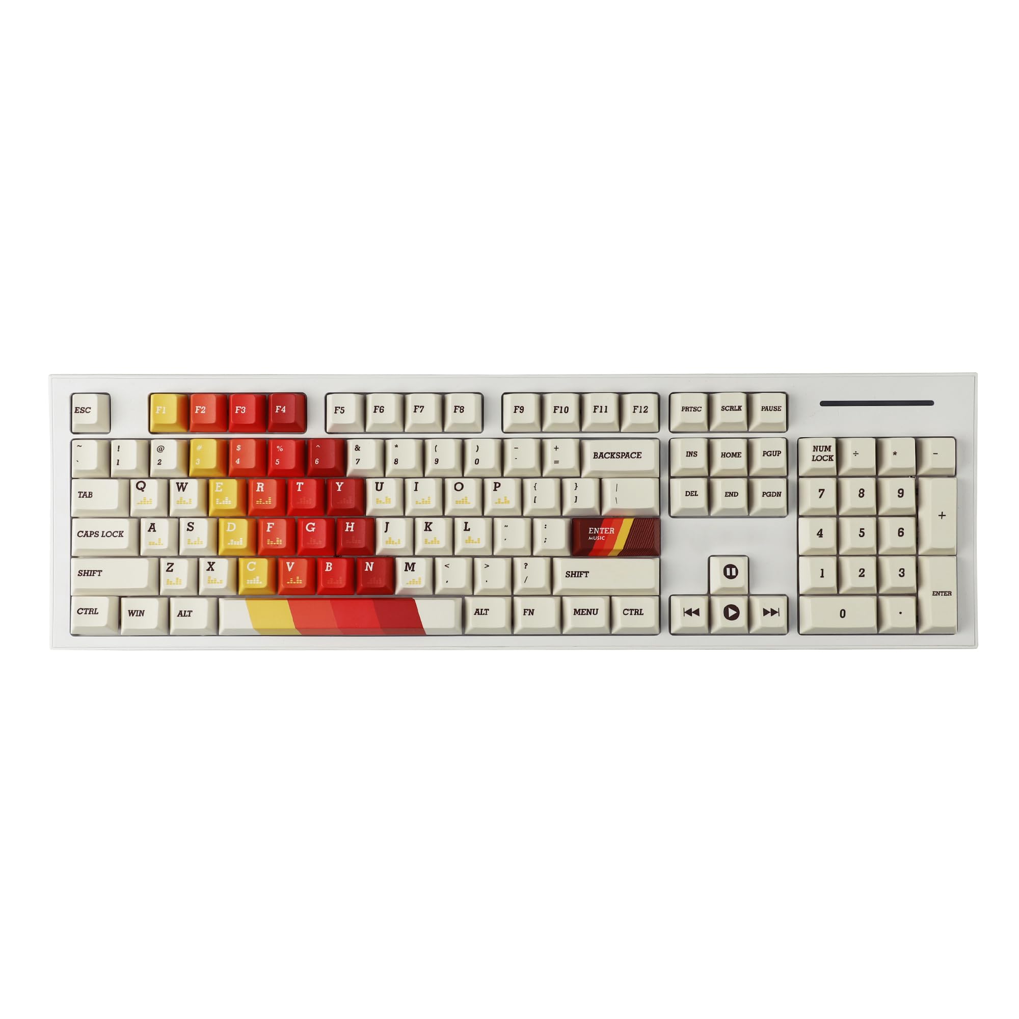 YMDK Cherry Profile 1970 Music Dye Sublimation Thick PBT KEYCAP for MX ...