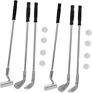 Beaupretty Miniature Golf Club Set with Detailed Clubs and Balls for Dollhouse Mini Model Realistic Mini Golf Accessories for Collectors and Creative Play in Miniature Scenes