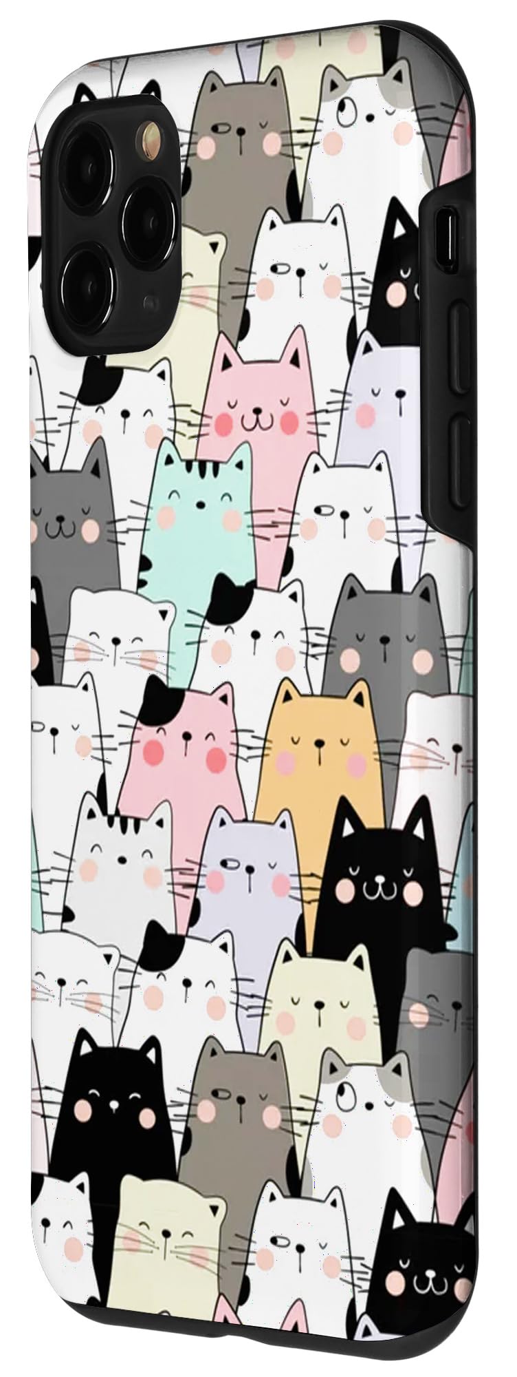 iPhone 11 Pro Cute Colorful Cat - Kitten Girly Cats Patterns Lovely Case - Image 2
