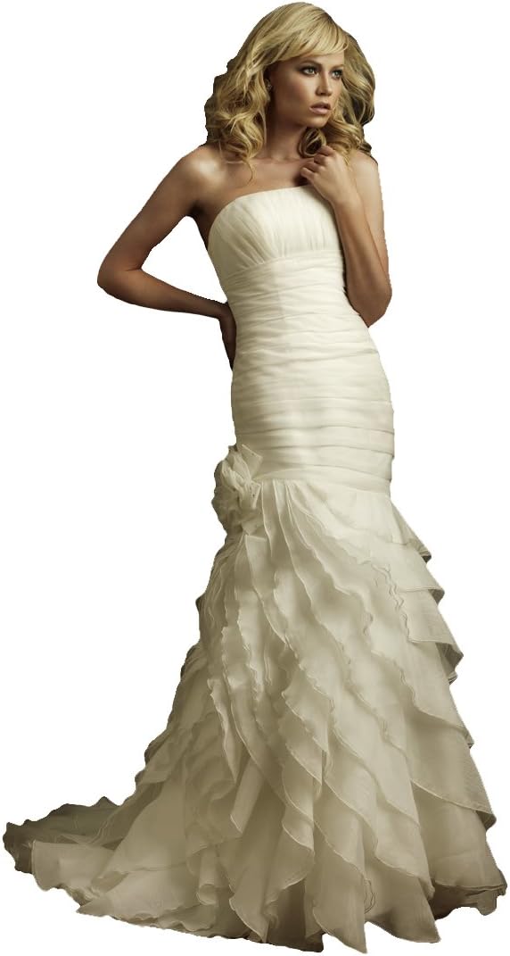 Mermaid Wedding Dress by Allure Bridal Gown Strapless 8705 - Ivory, size 8
