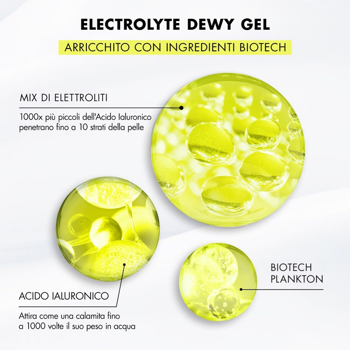 BIOTHERM Aquasource+ Electrolyte Dewy Gel 100H, Gel Idratante Leggero, Per Tutti i Tipi di Pelle, Fino a 100H di Idratazione, Pelle Elastica e Compatta, Con Elettroliti e Hyalu B3, 100 ml
