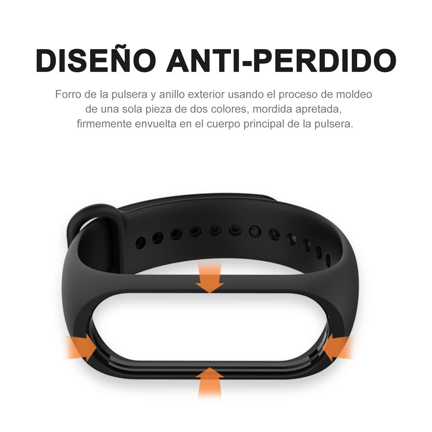 Correa Compatible con Xiaomi Mi Band 3/4, Pulsera de Silicona para Mi Fit Band 4 y Band 3