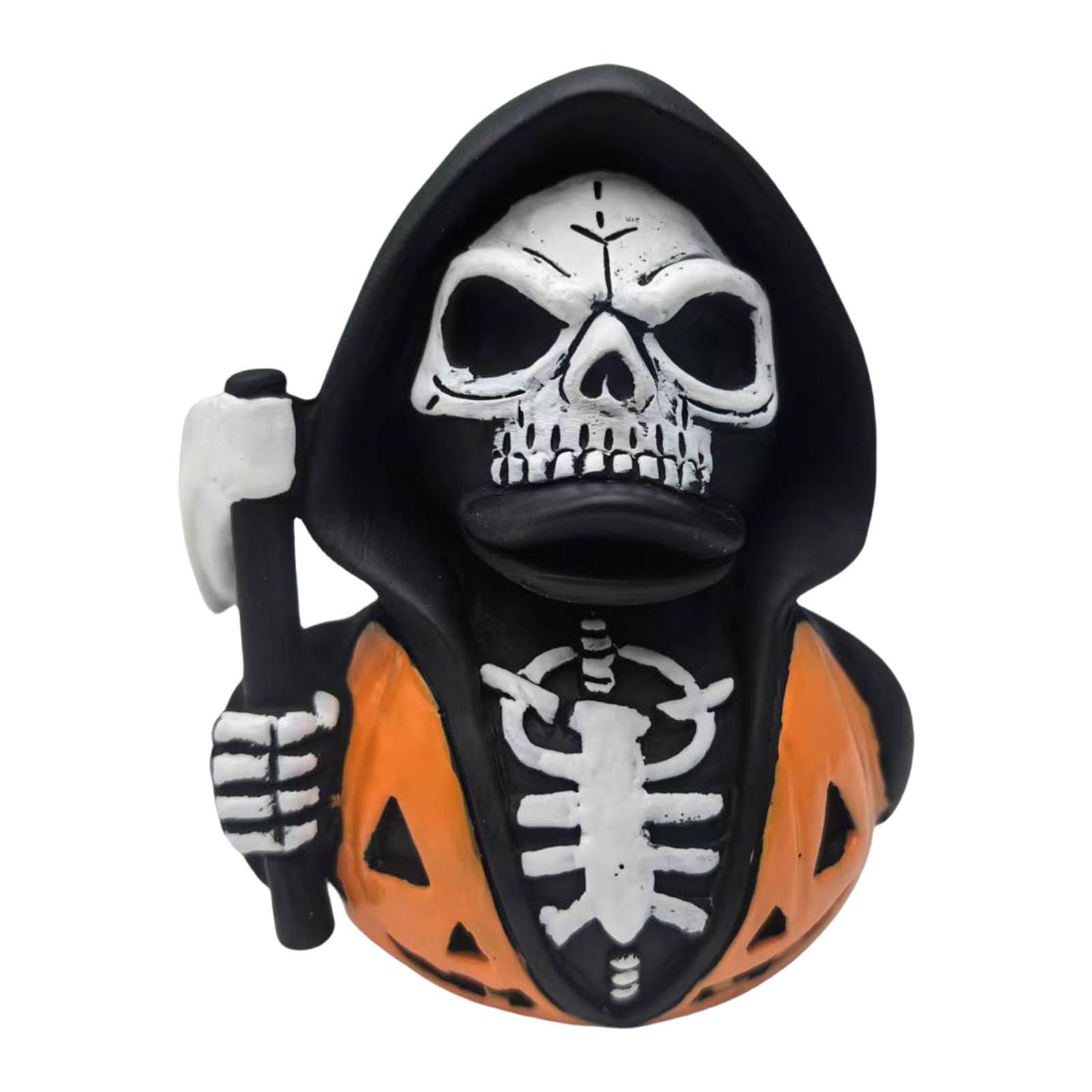 HDOYTXXM Haunting Skeleton Figure Holding Scythe Resin Crafted Halloween Centerpiece for Home, & Holiday Party Decor Scythe Skeleton Decoration Party Decoration