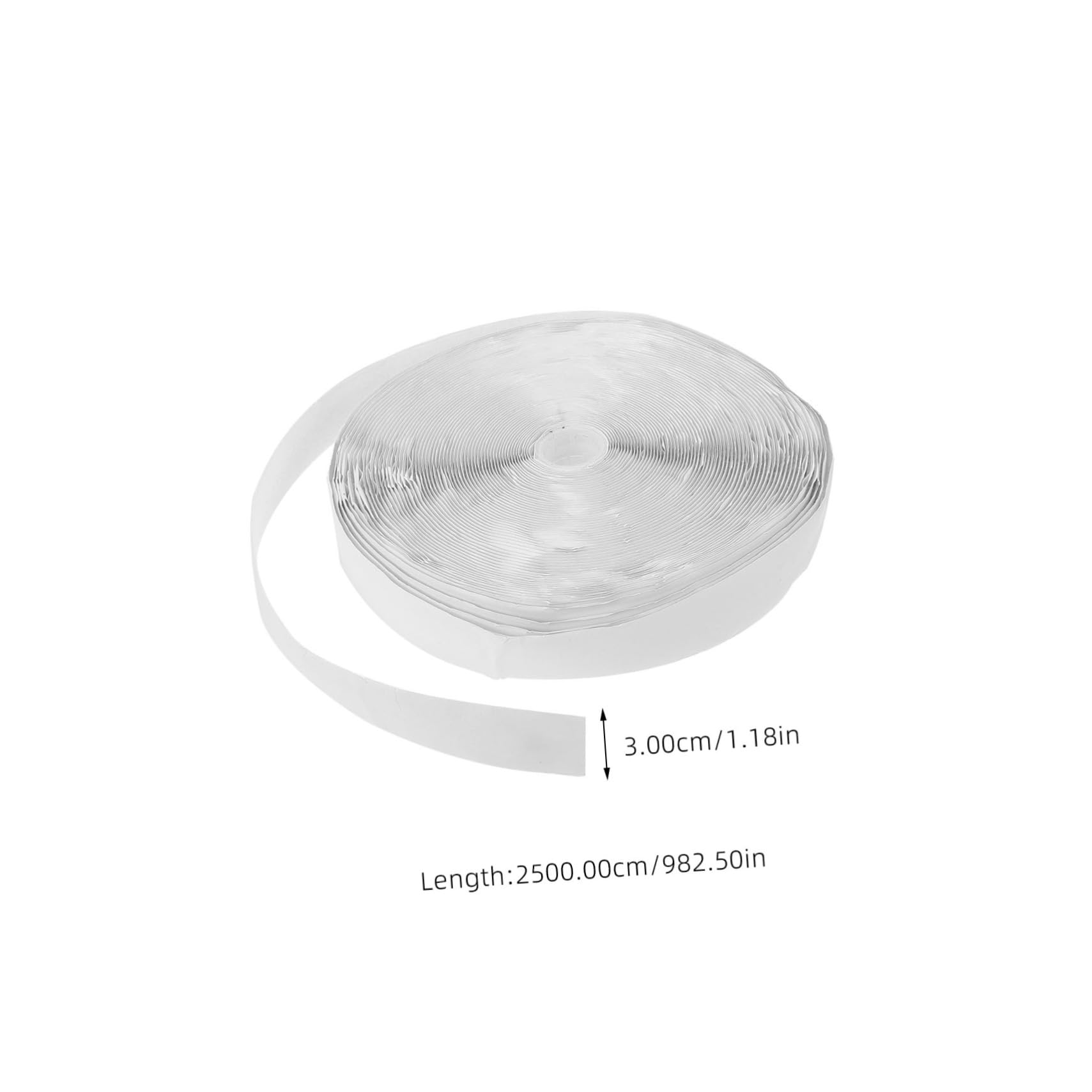 Nastro Adesivo a Strappo Bianco 25m, Set da 1, per Fissaggio | Nailon e Blend di Poliestere, Uso Versatile per Schermi e Tende, Design Autoadesivo Forte Tenuta