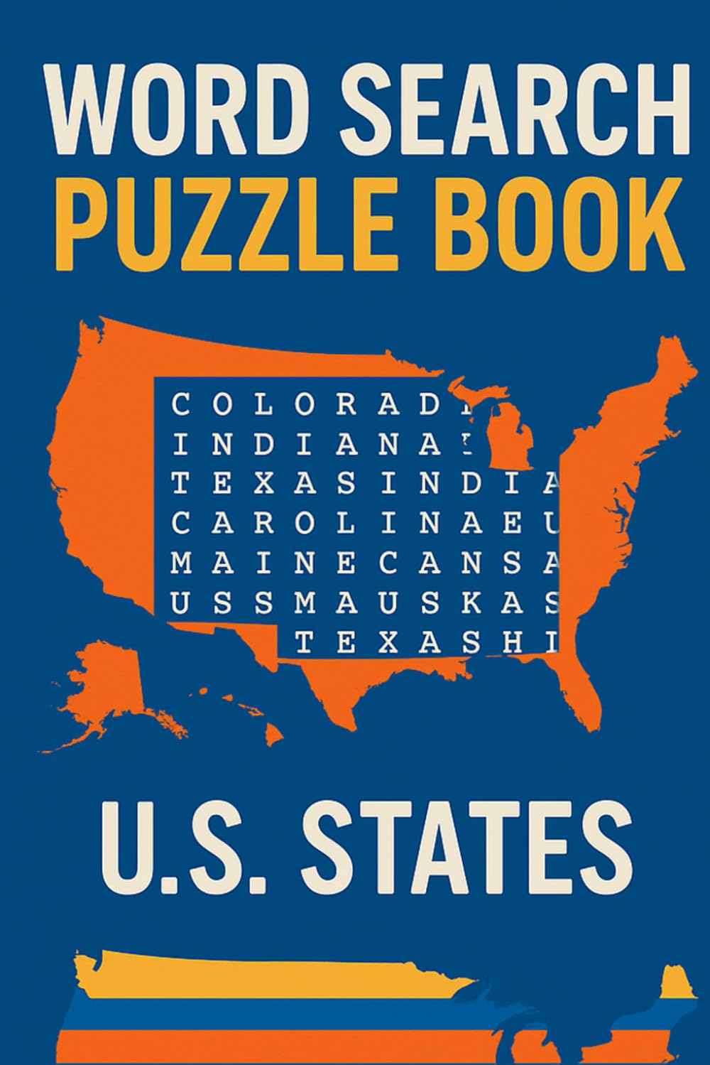 Word Search Puzzle Book: U.S. States