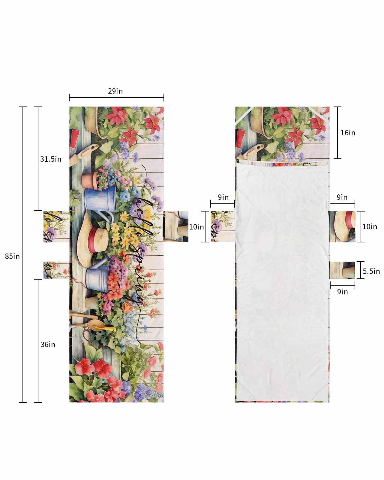 Hello Spring Beach Lounge Chair Towel Cover, Soft Chaise Lounge Towel with Side Pockets Patio Pool Chairs Cover for Beach/Pool Sunbathing 29x85 Elagant Summer Floral Botanical Wooden
