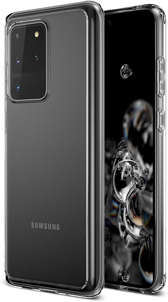 Trianium Clarium Case Designed for Galaxy S20 Ultra (6.9”) (2020) - Clear TPU Cushion/Hybrid Rigid Back Plate/Reinforced Corner Protection Cover for Samsung Galaxy S20Ultra (PowerShare Compatible)