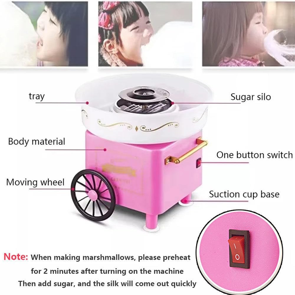Cotton Candy Machine, 450w Portable Retro Cotton Candy Maker, Cotton Candy Maker For Kids, Electric Heating Cotton Candy Machine Maker, Homemade Sweets, For Party Birthday Festival,Blue