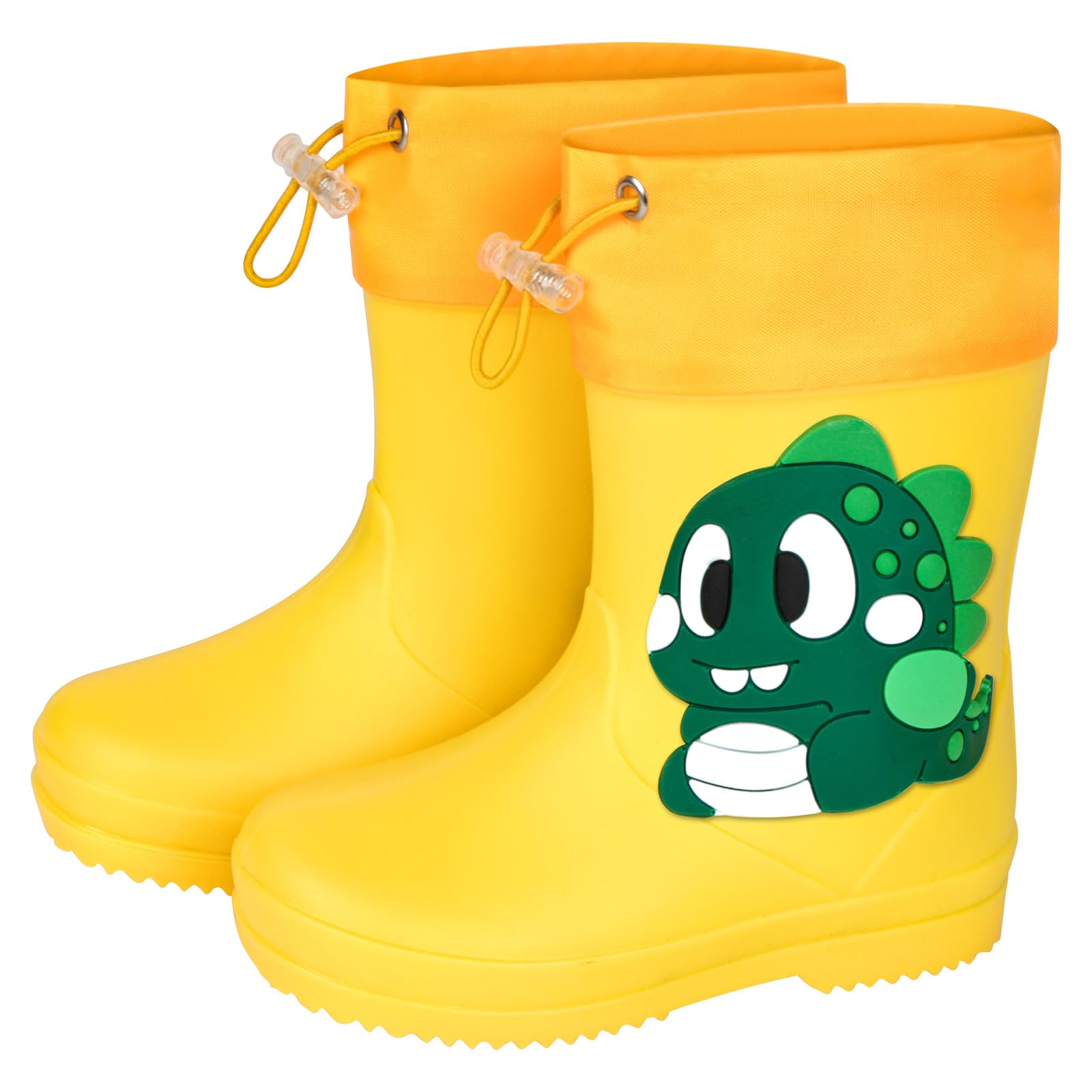 Aomig Stivaletti Pioggia Bambino, Stivali Di Gomma Con Coulisse per Bambini Unisex, Scarpe da Pioggia Antiscivolo Impermeabili Ragazzo e Ragazza