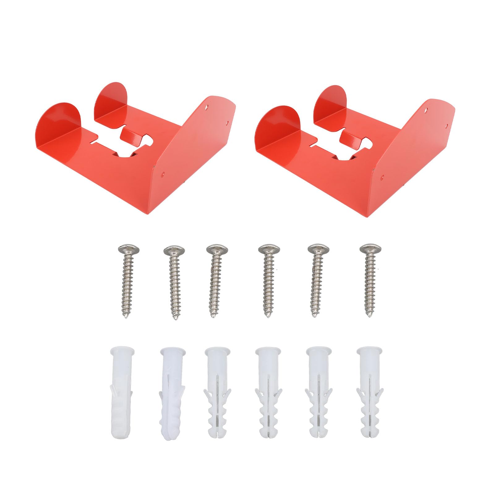 W wieszak na narzędzia ogrodowe | 2PCS stalowy stojak na trymer do trawy TRIMER/STRING TRIMER/HEDGE TRIMER | Organizator przechowywania garażu ze sprzętem | Pomarańczowy