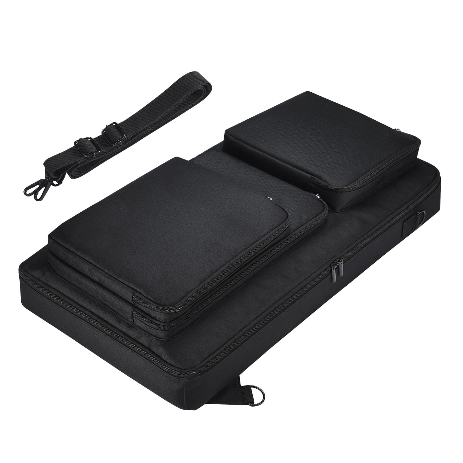 Bolsa de almacenamiento para controlador de DJ, maleta, protectores de viaje portátiles, resistente a los arañazos, poliéster, inoxidable, equipo de DJ, estuche de viaje, Black, 700mmx365mm