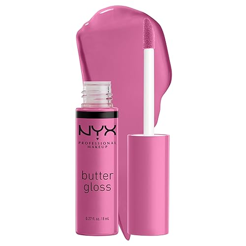 Miniatura 256 de NYX PROFESSIONAL MAKEUP Butter Gloss - Brillo de labios no pegajoso, tono marrón achocolatado (Ginger Snap)