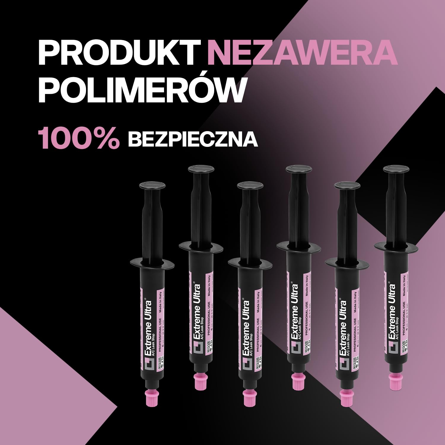 Errecom Extreme Ultra - 6 x 6 ml, Uszczelniacz do Urządzeń Klimatyzacyjnych oraz Chłodniczych, także w Klimatyzacji Samochodowej (w zestawie brak adapterów)