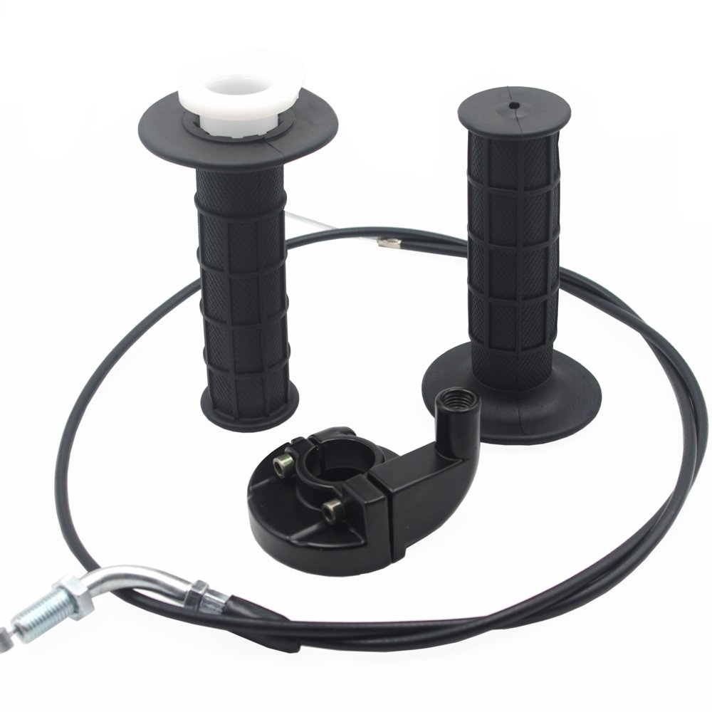 Twist Throttle Accelerator Handle Grips And Cable Replacement for 50cc 110cc 125cc 150cc 250cc Dirt Bike Quad ATV Pit Pro Trail Fit for 7/8" or 22mm Bar