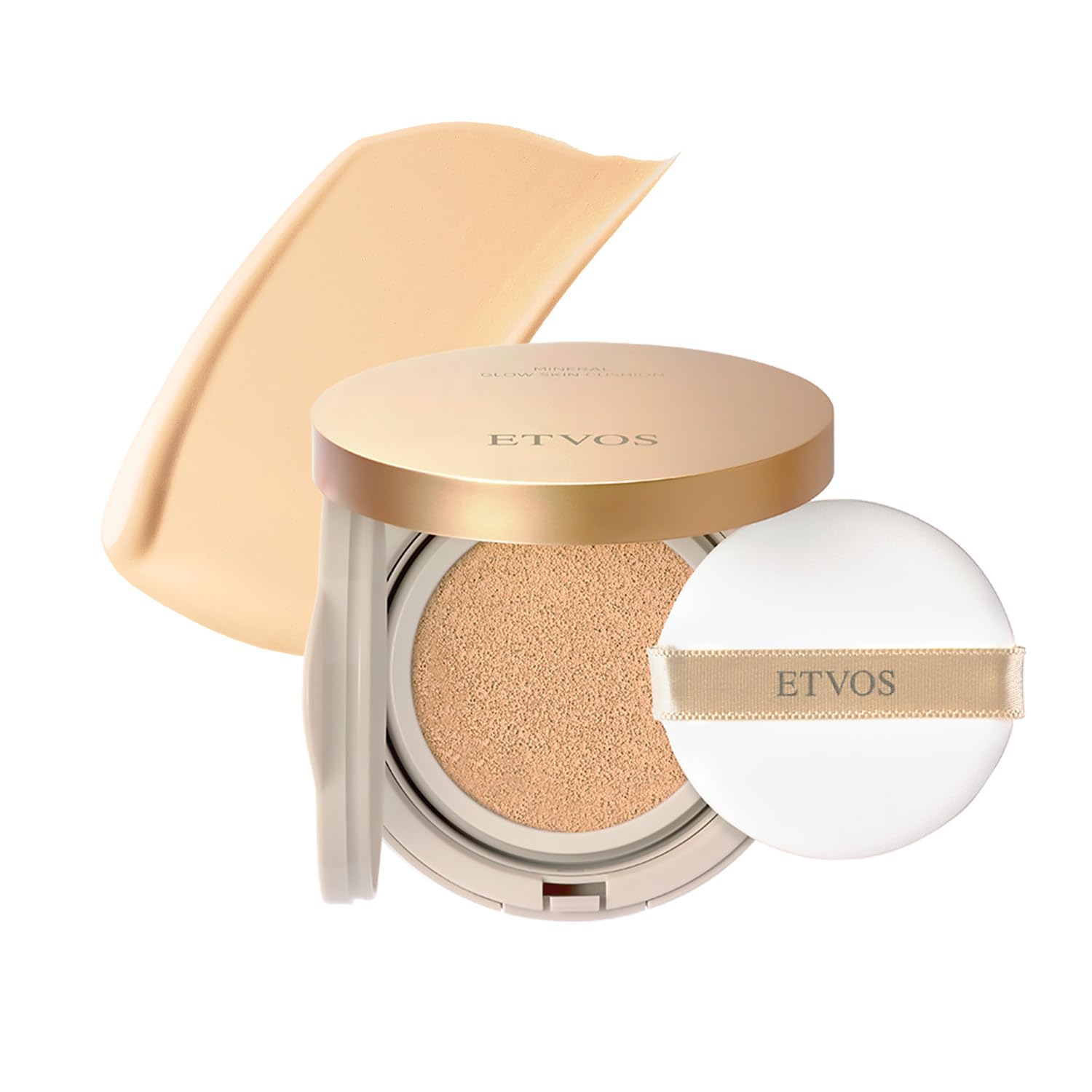 ETVOS Mineral Glow Skin Cushion (Case + Puff Included) SPF32 PA+++ 12g #Light Base Makeup for Sensitive Skin with Human-Type Ceramides : Beauty