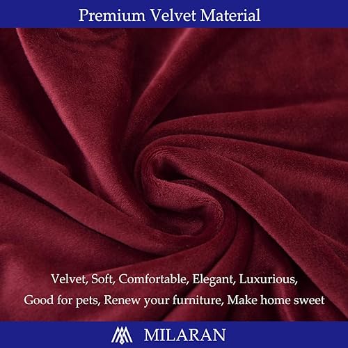 Miniatura 4 de MILARAN - Fundas de terciopelo para silla de comedor, suave y elástica, lavable, desmontable, protector de silla