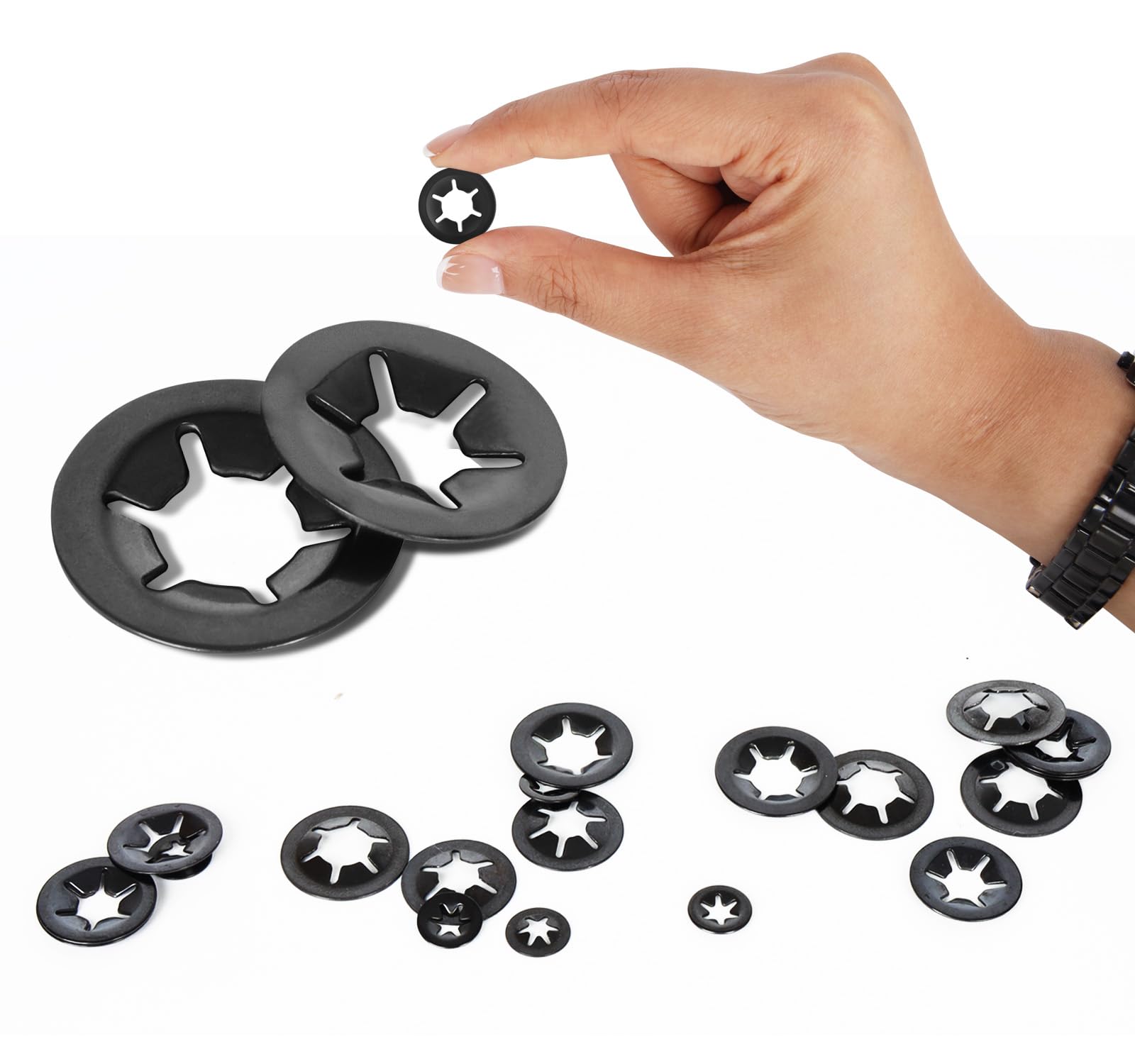 M12 Lock Washers - Black Steel, 50 PCS -4