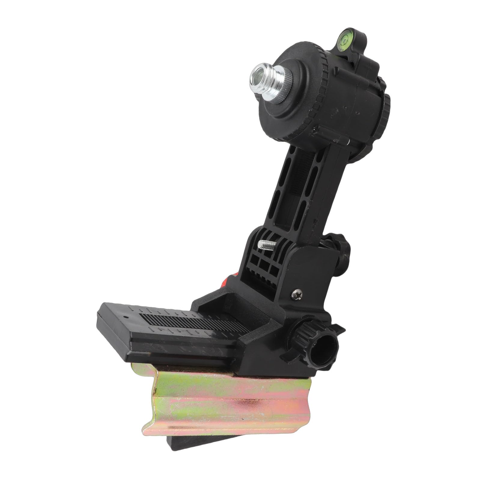 Adattatore per Livella a Staffa per Regolazione Fine, Testa per Asta Telescopica con Rotazione di 360 Gradi, con Clip di Apertura Regolabile, per Supporti per Asta Telescopica
