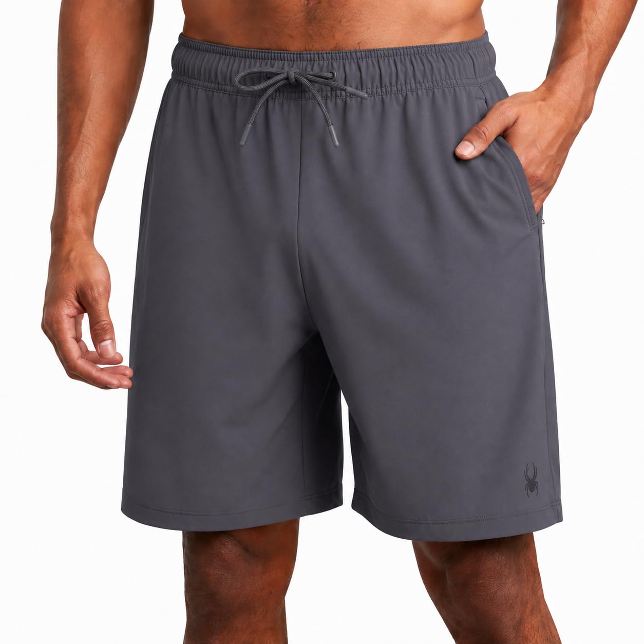 Spyder Mens Athletic Shorts - 8" Inseam Lightweight Active Stretch Quick Dry Woven Workout Shorts for Men for Gym and Running, Polar, 30