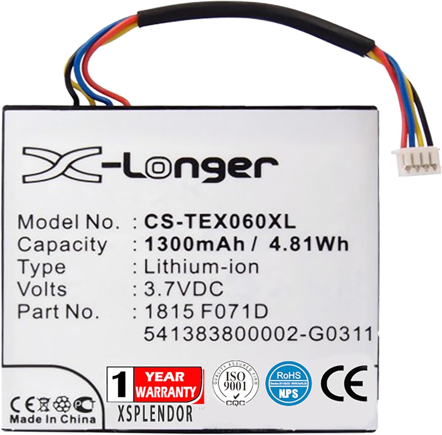 Replacement Battery for Texas INSTRUMENTSN2/AC/2L1/A TI-84 C Silver TI-84 Plus C Silver Edition TI-Nspire CAS Touchpad Part NO 1815 F071D 3.7L1060SP 3.7L1200SP 3.7L1230SP 541383800002-G0311