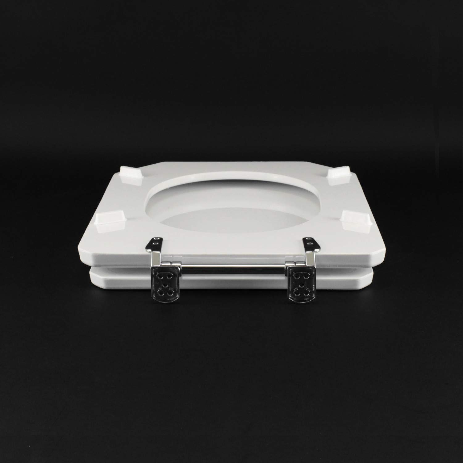 Tapa para inodoro Cesame Deco original, color blanco, asiento de inodoro para tabla de madera