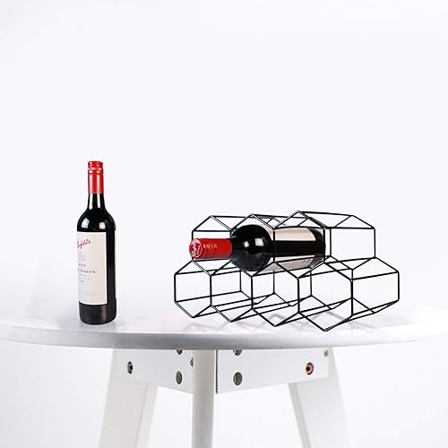 Miniatura 2 de Estante de vino para encimera y piso independiente, pequeño, de metal, mesa, soporte para botellas de vino de cocina
