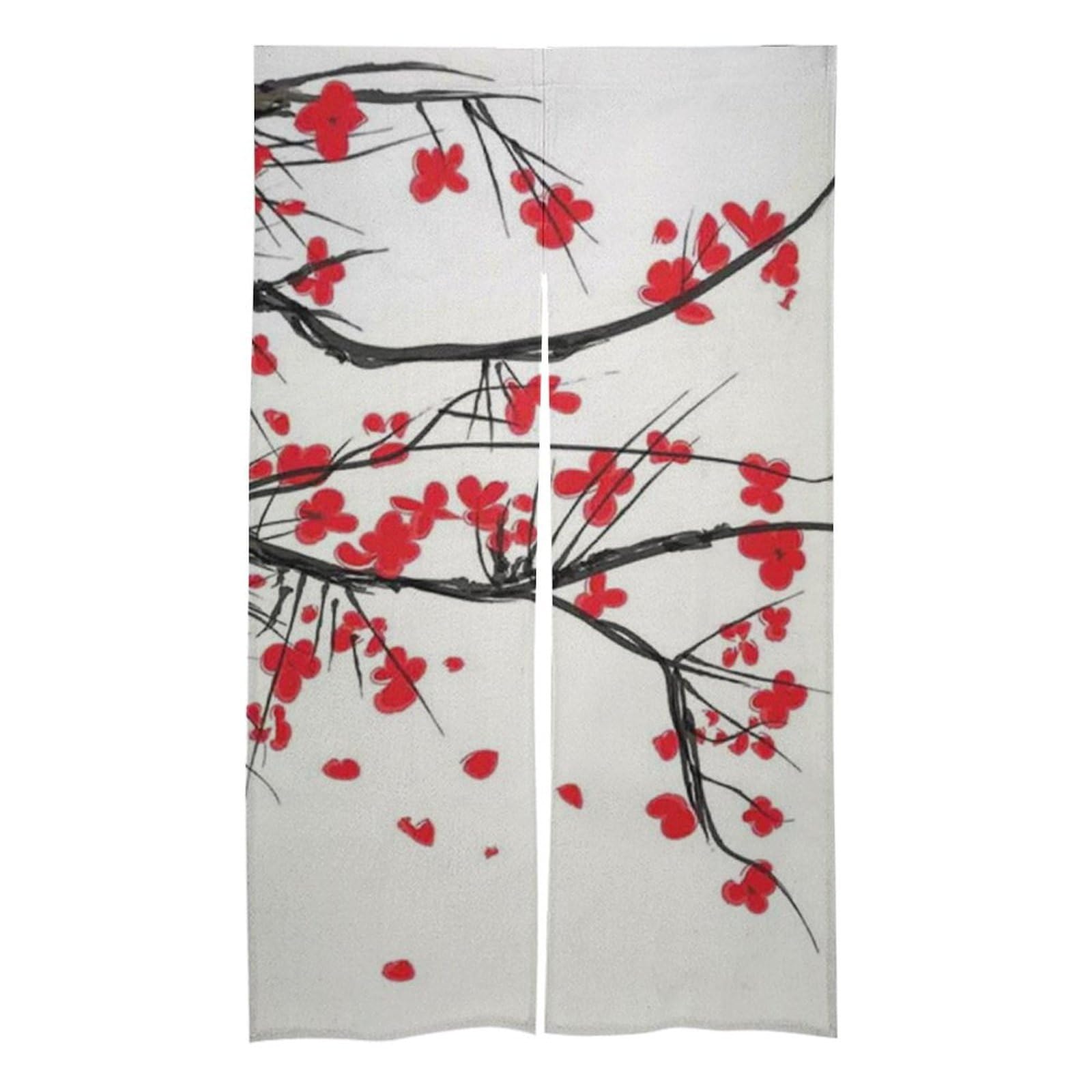 Rideau de porte noren japonais cerisier, finitions premium pour votre intérieur