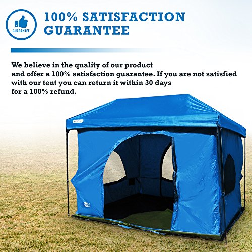The Original-Authentic Standing Room 12X12 Family Cabin Tent 8.5 ' of Head Room 4 Big Screen Doors Fast Easy Set Up,Full TUB Style Floor Canopy Frame NOT Included - Thumbnail 5