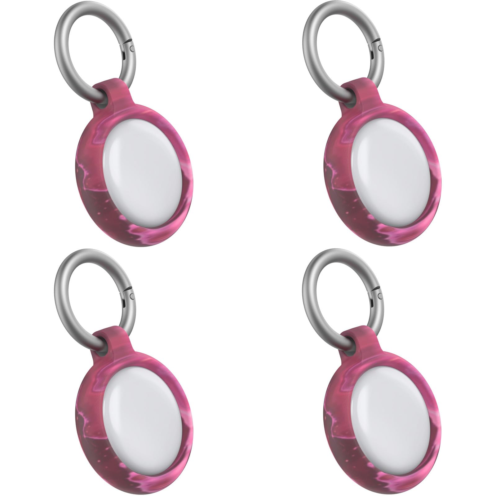 OtterBox Case for Apple AirTag, 4-Pack - Secure & Protective Holder, Easy Installation & Snug Fit, Incudes Durable Carabiners (Mars)