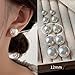 Natural Freshwater Cultured Pearl Stud Earrings, AAAA+Handpicked, Sterling Silver 18K Gold Plated Hypoallergenic Earring Studs Jewelry For Women