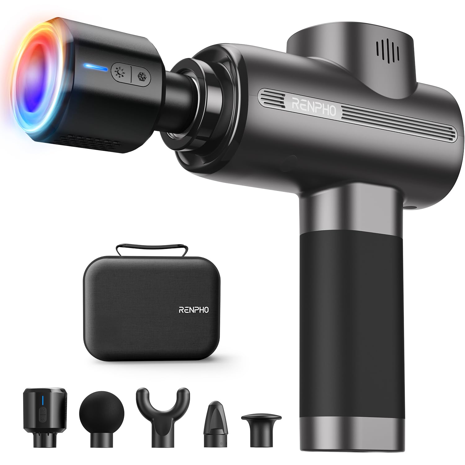 مسدس التدليك الحراري النشط من رينفو باللون الرمادي