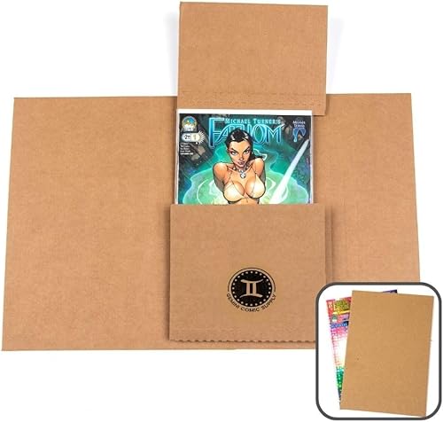Miniatura 8 de Gemini - Sobres para cómics, 10.75 x 7.5 x 1 pulgadas, paquete de 50 unidades, fáciles de plegar, se mantienen planos, a prueba de aplastamientos