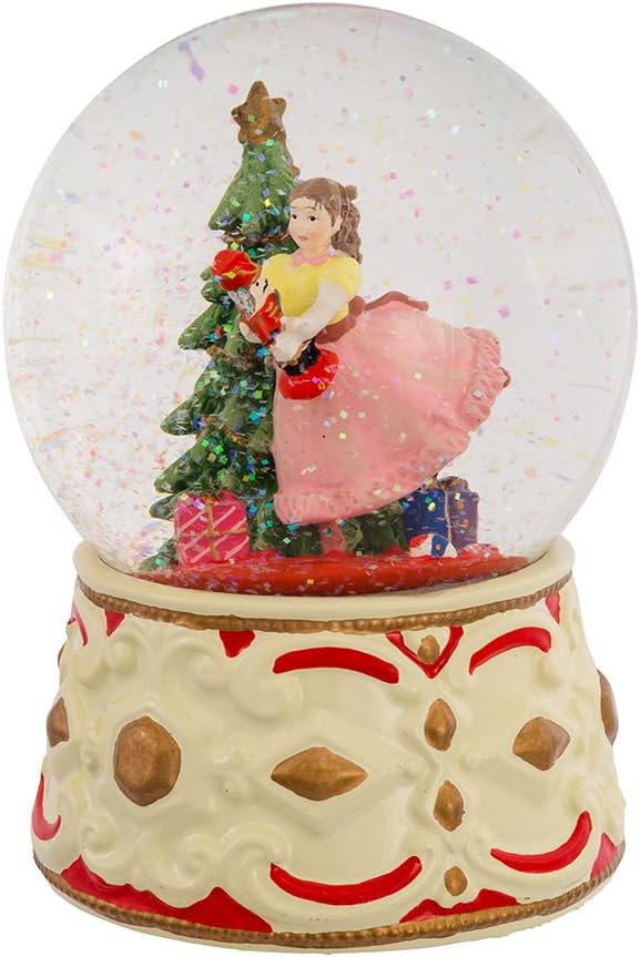 Kurt Adler Clara Musical Water Globe with Nutcracker , 5.5-Inch