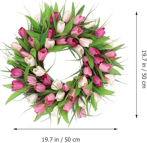 Miniatura 2 de SAFIGLE Coronas de primavera y verano para puerta delantera, corona de flores artificiales, porche delantero, decoración del hogar, coronas de