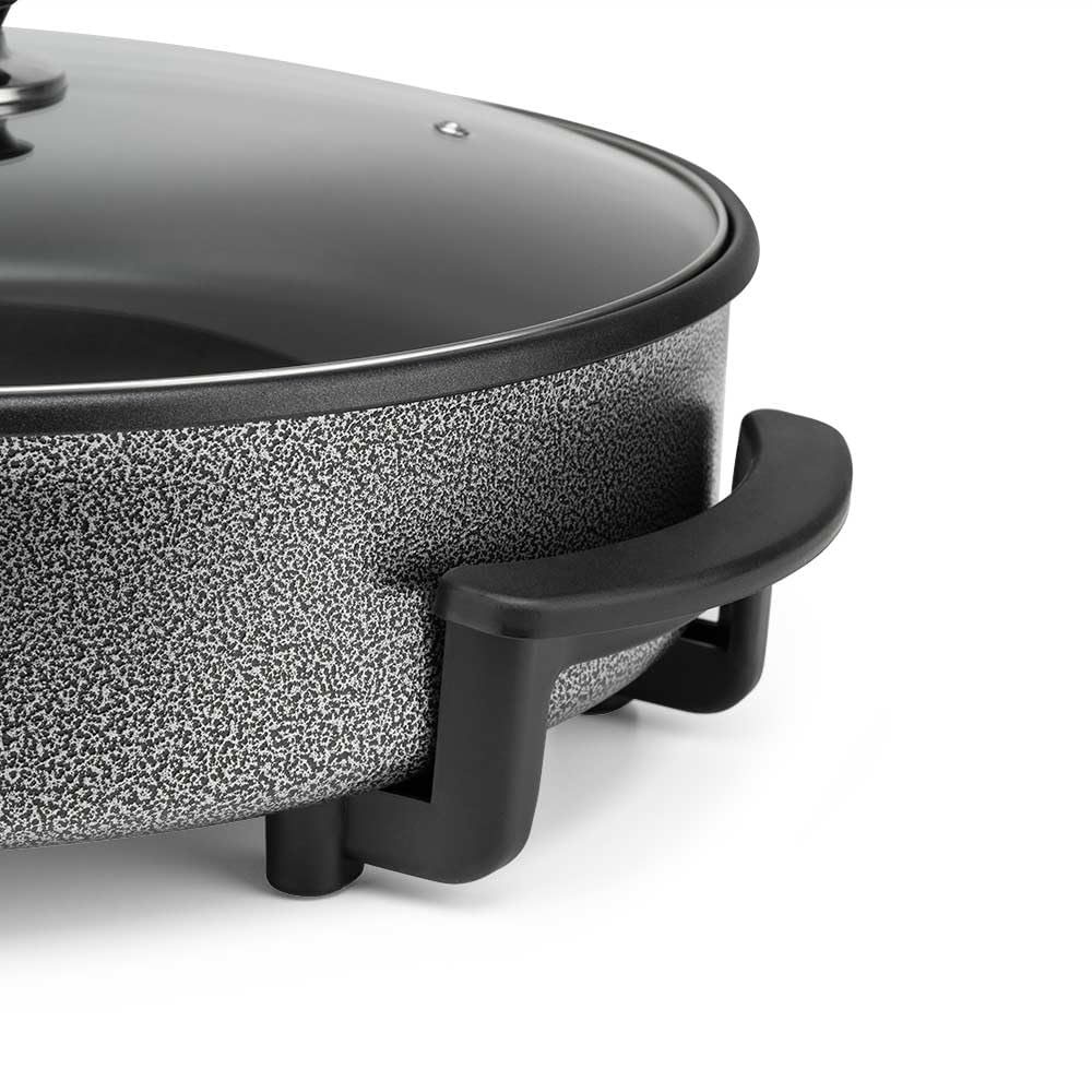 Orbegozo Olla eléctrica PZ 4270, 42 cm, 1500W, Capacidad 10 litros, Tapa de Cristal con asa y válvula de Seguridad