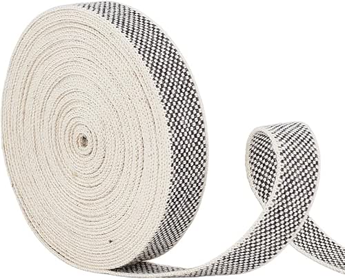 BENECREAT 5 Yards Double Sided Cotton Tweed Blend Tape Ribbon,