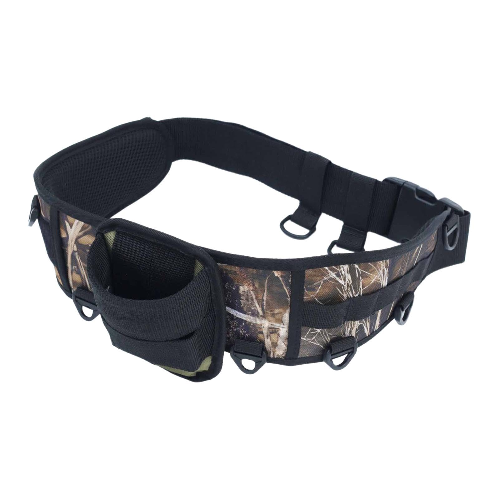 Fishing Waist Belt mit Komfortabler Polsterung Einstellbarem Angelgurt Robustem Polyestergewebe Und Praktischen Haken für Angler Frauen Männer Outdoor