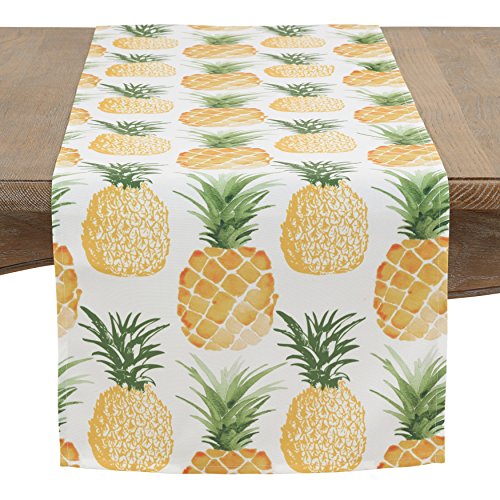 Saro Lifestyle Pineapple Collection Table-Toppers, 16" X 72", Oblong #TOP15